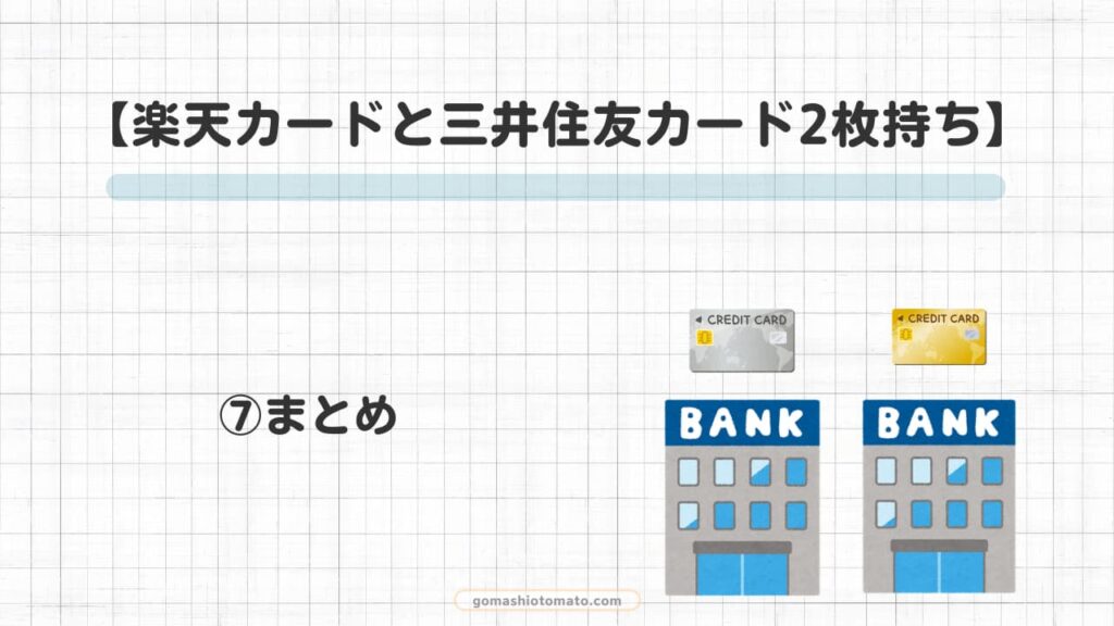 楽天カード三井住友カード2枚持ち⑦